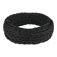 Ретро кабель витой 3х2,5 (черный) 50 м W6453608 Werkel