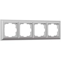 Рамка на 4 поста серебряный WL14-Frame-04 Werkel
