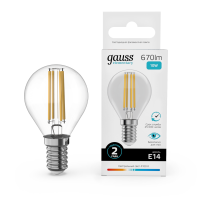 Лампа светодиодная Gauss Filament Elementary E14 10W 4100K 52120