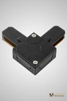 Трековый однофазный L-образный соединитель AM Group AM175 BK