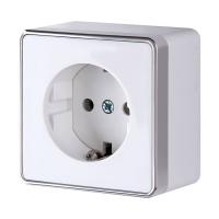 Розетка Gallant с заземлением белый WL15-02-01 Werkel
