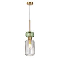 Подвесной светильник Escada Gloss 1141/1S Antique copper/Green/Clear