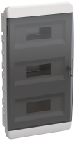 Корпус пластиковый встраиваемый ЩРВ-П-36 IP41 черная прозрачная дверь TEKFOR IEK