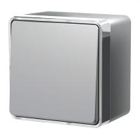 Выключатель одноклавишный влагозащищенный Werkel Gallant серебряный W5010206