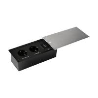 Блок розеток JX (Slide Top) (2 секции + 2 USB с кабелем питания) Mebax 00-00002888