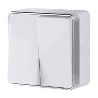 Выключатель Gallant двухклавишный белый WL15-03-01 Werkel