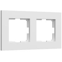 Рамка на 2 поста Slab белый матовый W0022961 4690389193385 a062795