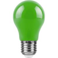 Лампа светодиодная Feron E27 3W зеленый Шар Матовая LB-375 25922