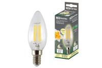 Лампа светодиодная филаментная TDM Electric Е14 6W 2700K прозрачная SQ0340-0275