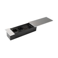 Блок розеток JX (Slide Top) (2 секции RJ-45 + 2 USB с кабелем питания) Mebax 00-00002890