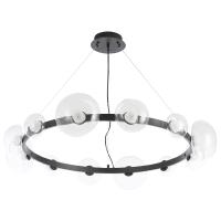 Подвесная люстра Crystal Lux BOSQUE SP12 BLACK/TRANSPARENT