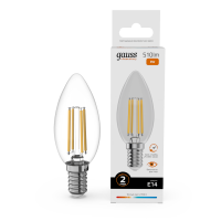Лампа светодиодная Gauss Filament Elementary E14 8W 2700K 32118