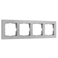 Рамка Werkel Hammer на 4 поста серебряный W0042406