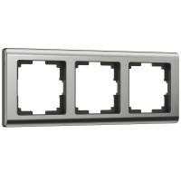 Рамка Metallic на 3 поста глянцевый никель WL02-Frame-03 Werkel
