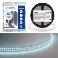 Светодиодная лента двухрядная Feron LS509 288SMD(2835)/м 30Вт/м 24V 6500К IP20 53477