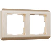 Рамка Stream на 2 поста шампань WL12-Frame-02 Werkel