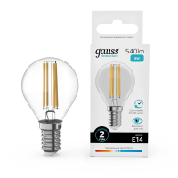 Лампа светодиодная Gauss Filament Elementary E14 8W 4100K 52128