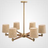 Люстра на штанге ImperiumLoft Jorgenson Beige/Dark Wood Stavra 102089-26