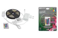 Светодиодная влагозащищенная лента TDM Electric 12В 5050 7,2Вт/м RGB 3м IP65 SQ0331-0236