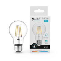 Лампа светодиодная Gauss Filament Elementary E27 7W 4100K 22227