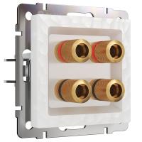 Акустическая розетка Werkel Hammer х4 белый W1285001
