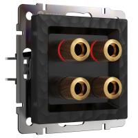 Акустическая розетка Werkel Hammer х4 черный W1285008