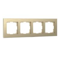 Рамка Werkel Aluminium на 4 поста шампань алюминий W0041711