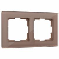 Рамка на 2 поста (латте, стекло) W0021142 Werkel