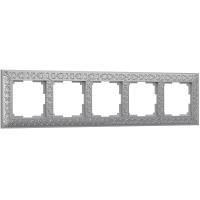Рамка на 5 постов матовый хром WL07-Frame-05 Werkel