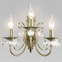 Бра Eurosvet Alda 3305/3  латунь/прозрачный хрусталь Strotskis a072113