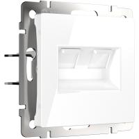 Розетка двойная Ethernet RJ-45 белая WL01-RJ45+RJ45 Werkel