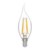Лампа светодиодная филаментная Gauss E14 4,5W 2700K свеча на ветру прозрачная 1041115