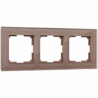 Рамка на 3 поста (латте, стекло) W0031142 Werkel