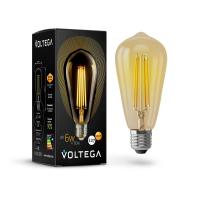 Лампа светодиодная филаментная E27 6W 2800К золотая VG10-ST64Gwarm6W 5526