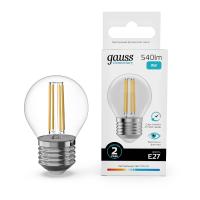 Лампа светодиодная Gauss Filament Elementary E27 8W 4100K 52228
