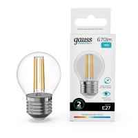 Лампа светодиодная Gauss Filament Elementary E27 10W 4100K 52220