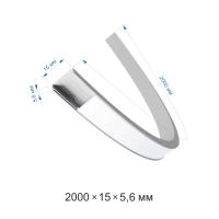 Профиль П-образный гибкий накладной Apeyron ширина ленты до 10мм (рассеиватель, заглушки - 2шт, крепеж - 4шт) 08-35