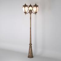 Светильник на столбе Elektrostandard Andromeda F/3 черное золото