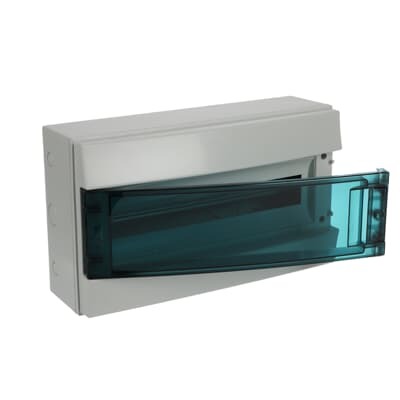 Бокс ABB Mistral65 накладной 18М (1x18) зеленая дверь с винтовым клеммным блоком