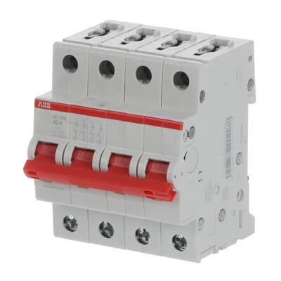Рубильник модульный ABB SD204/40 4P 40А рычаг красный (выключатель нагрузки)