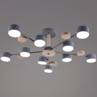Потолочная люстра Reluce 03758-0.3-10 GREY+WOOD GX53