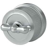 Выключатель на 4 положения двухклавишный матовый хром ретро WL19-01-05 Werkel