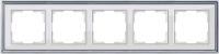 Рамка Werkel Palacio на 5 постов хром/белый WL17-Frame-05 4690389108136