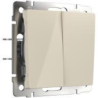 Выключатель двухклавишный слоновая кость WL03-SW-2G-ivory Werkel