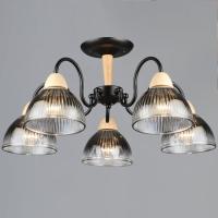 Люстра на штанге Reluce 69660-0.3-05 BK+WOOD