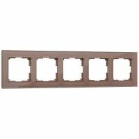 Рамка на 5 постов (латте, стекло) W0051142 Werkel