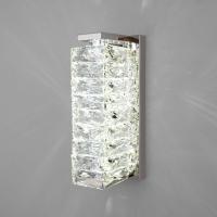 Настенный светодиодный светильник Eurosvet Blitz 40259 Led хром/ прозрачный хрусталь Strotskis