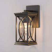 Настенный уличный светильник IP33 Spica D черное золото Elektrostandard