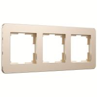 Рамка на 3 поста Platinum шампань W0032611 Werkel