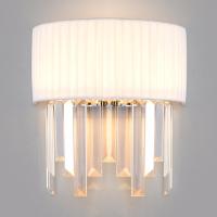 Настенный светильник Eurosvet Amantea 10122/2 хром/прозрачный хрусталь Strotskis (10106/2)